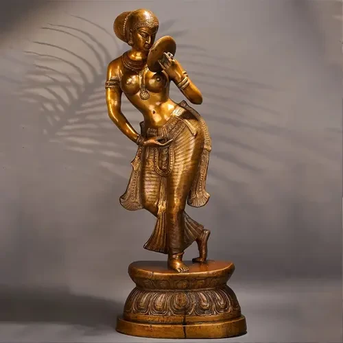 Brass Girl Statue