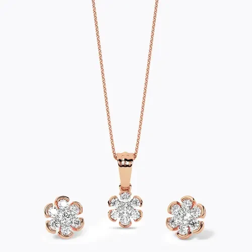 Diamond Pendant Set
