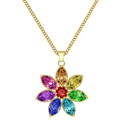 Gold Gemstone Pendant