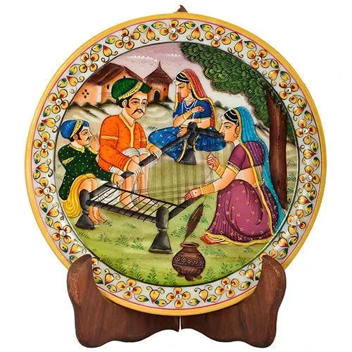 Hand Painted Marble Plate