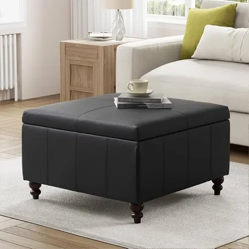 Leather Ottoman