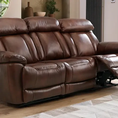 Leather Recliner Sofa