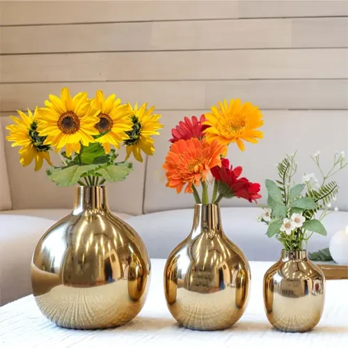Metal Flower Vase