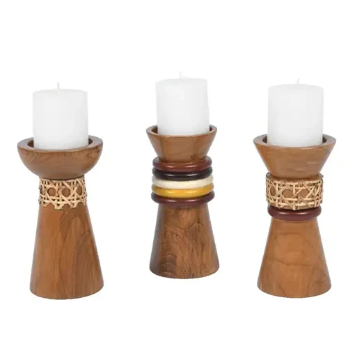 Wooden Candle Holders