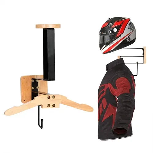 Wooden Helmet Stand