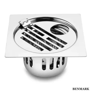 Classic Square Flat Cut Stainless Steel Floor Drain