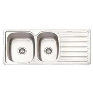Double Bowl With Drain