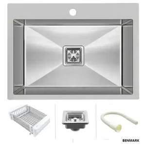 Handmade Double Bowl Kitchen Sink with Tap Hole