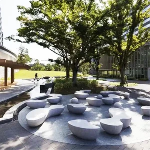 GRC Modular Pebble Benches